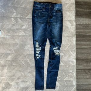 Size 2 long American eagle stretch skinny jeans